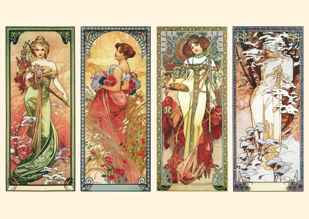 Alfons Mucha - 114, Le stagioni, 1900